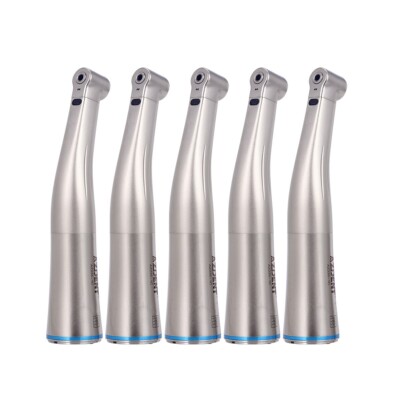 5Pcs Dental 1:1 LED Fiber Optic Low Speed Handpiece Internal Spray Contra Angle