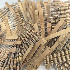 1W Carbon Film Resistors 1000pc Mixed Set(1R-10MΩ 100Values) 5% High Reliability