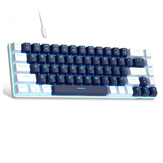 Compact 60% Portable LED Backlit Mechanical Gaming Keyboard with Blue Switches by MK-Box-image