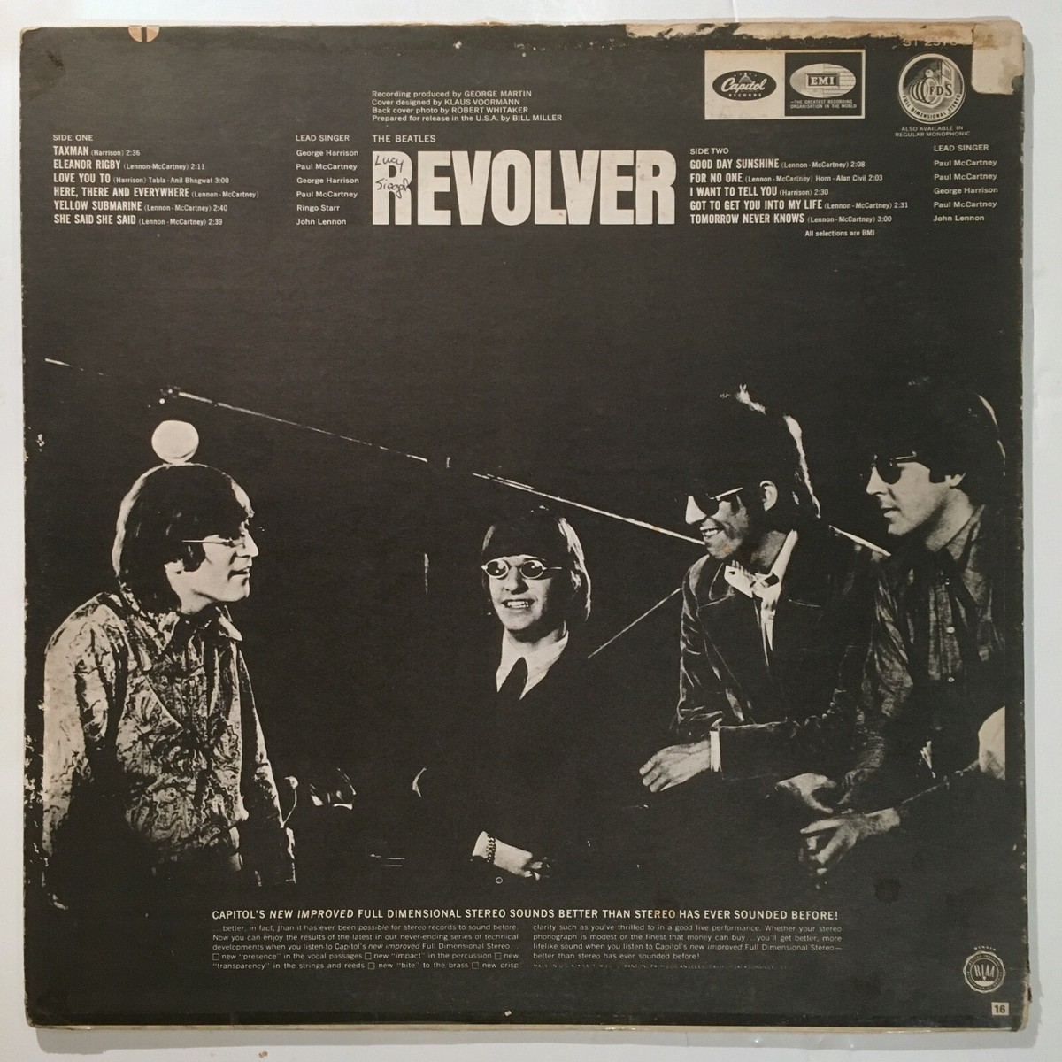 THE BEATLES - Revolver - Rare 1968 Capitol Rainbow Reissue Lp - ST