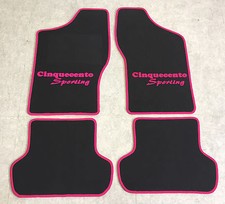 Auto Tappeto Tappetini per Fiat Cinquecento Sporting Nero-Rosa 4teilig Merce
