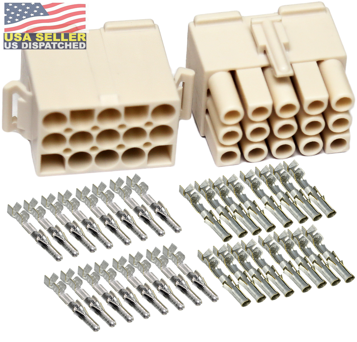 アブソリュート15P Molex 2-15 Pin Power Connector Kit 0.093