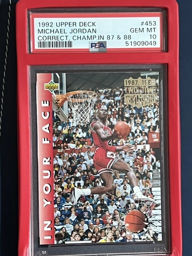 1992 Upper Deck Michael Jordan Dunk Contest Champ '87 '88 PSA 10 #253 Perfect