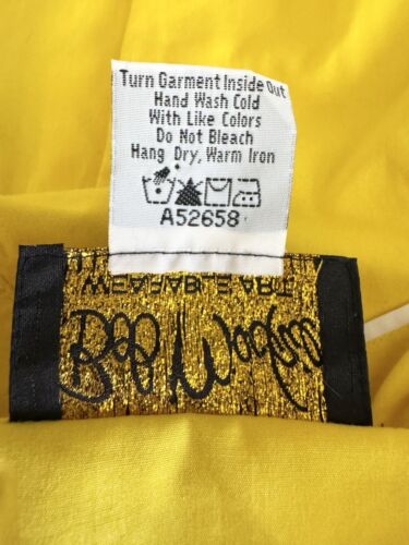 Bob Mackie Vintage Damen gelb tragbar Kunst bestickt Bluse Shirt-MEDIUM - Bild 3 von 10