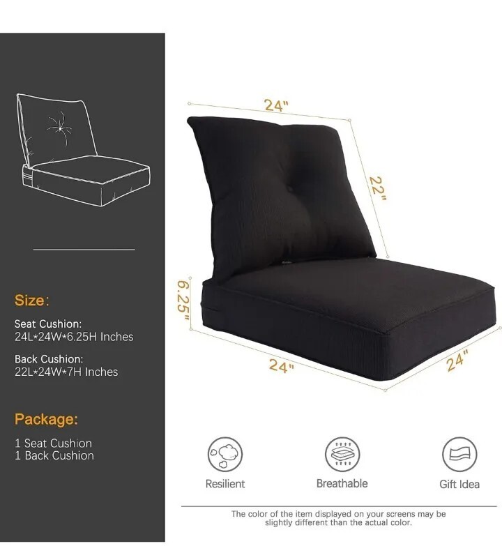 Outdoor Indoor Deep Seat Chair Cushions eBay