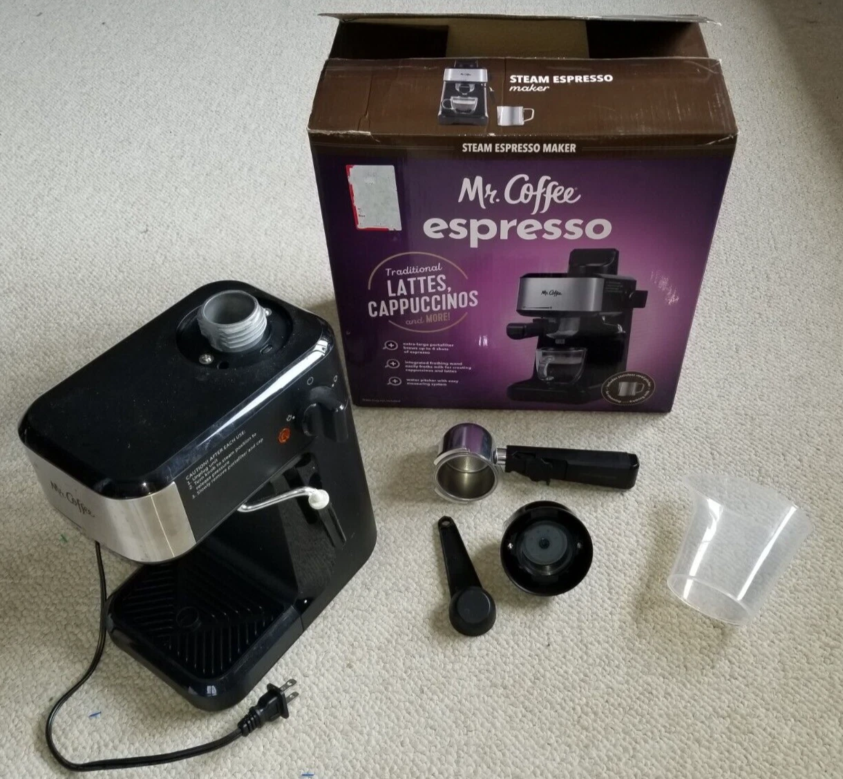 Mr. Coffee Steam Espresso/Cappuccino/Latte Maker