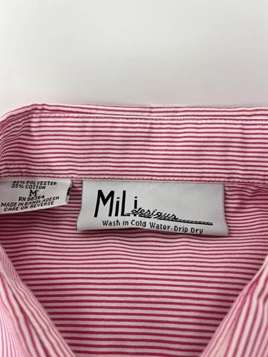 Mili Designs Womens Button up Shirt Size Medium Margaritas & Rhinestones Pink - Picture 3 of 8