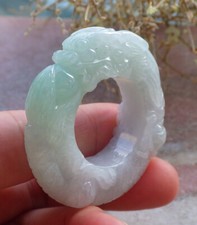 Video Certified Green Natural A JADE Jadeite Dragon RING USA. 12.75    647673 AS