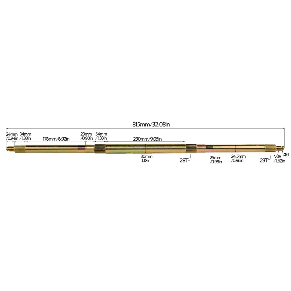 32英寸DIY卡丁车后活轴套件完整5英寸车轮链轮制动轮毂 — 第 3/4 张图片