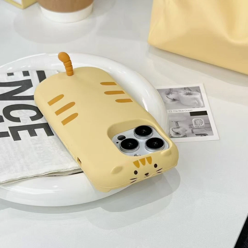 Luxury Cute Lovely 3D Soft Silicone Cat Cover Case Cover For 13 14 15 16 Pro Max - Image 3 of 4