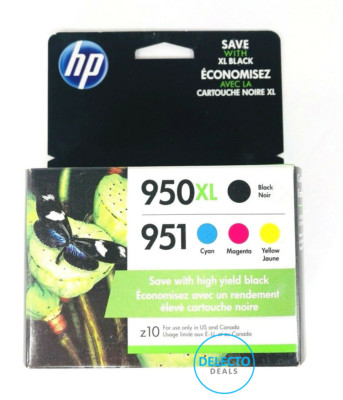 4-PACK HP GENUINE 950XL BLACK & 951 COLOR INK OFFICEJET PRO 8100 SEALED