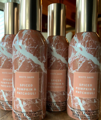4 (FOUR) SPICED PUMPKIN PATCHOULI ROOM Fragrance SPRAY Bath and & Body Works