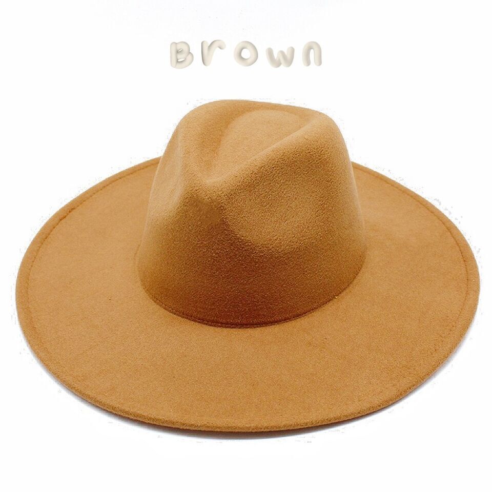 Wool Felt Wide Brim Fedora Hats for Women Wholesale Wide  display picture 1