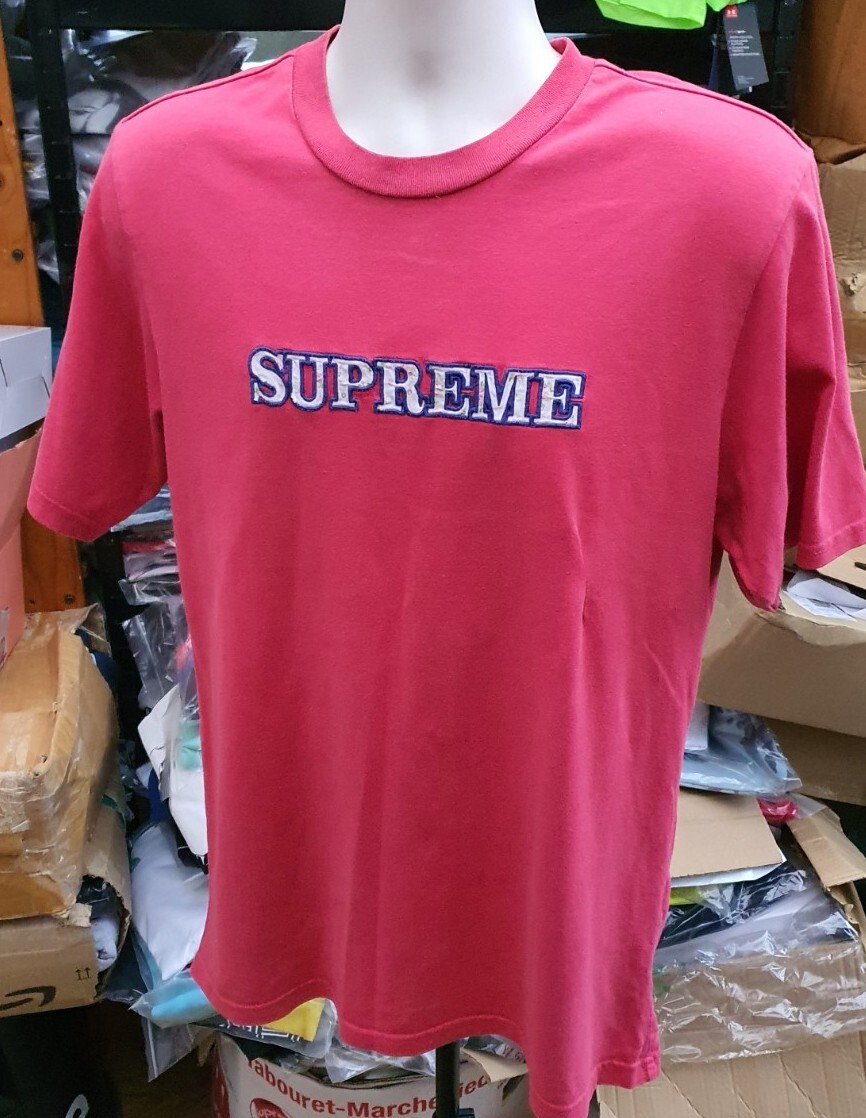 FW19 Supreme Floral Logo tee size M medium T-shirt dusty red