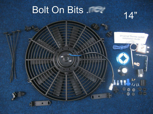 14" Electric Cooling Radiator Fan Kit Defender 200 Tdi Thermostat Adjustable