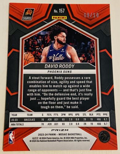 David Roddy 2023-24 Panini Mosaico Oro Prizm Choice SP/10 🏀🔥 - Imagen 3 de 4
