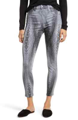 Hue Women's Python Print Denim Leggings Black S