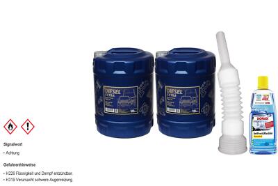 20L MANNOL Motoröl SAE 10W-40 DIESEL EXTRA inkl Auslaufschlauch Scheibenreiniger