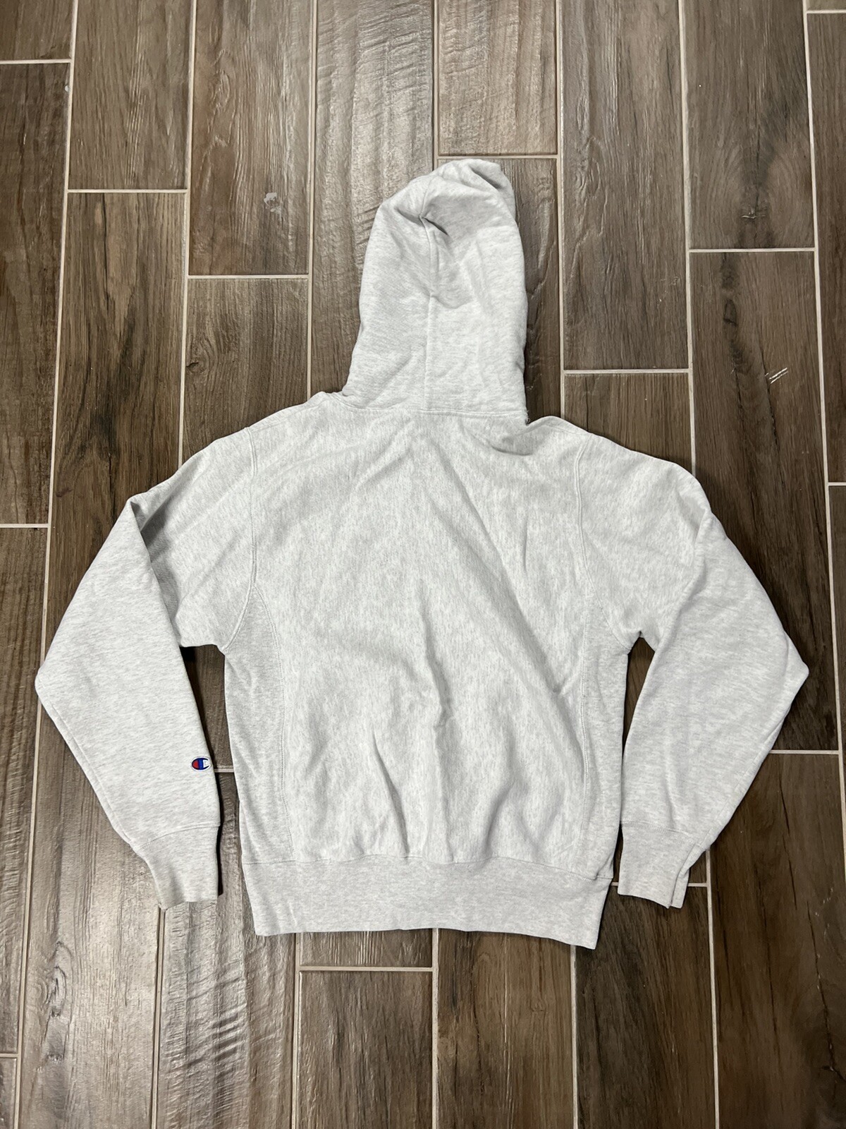 Men's Small Gray Champion Reverse Weave Hoodie