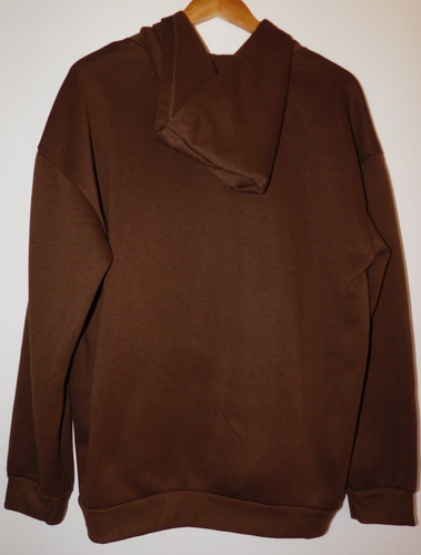 Women Hoodie SIZE LARGE Brown Graphic Teddy Bear Sweatshirt OVERSIZED - Picture 4 of 4