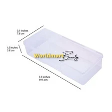 Nail Personal Storage Tool Clear Box 1.5 x 7.7 x 3.1 Manicure Pedicure Tool Case