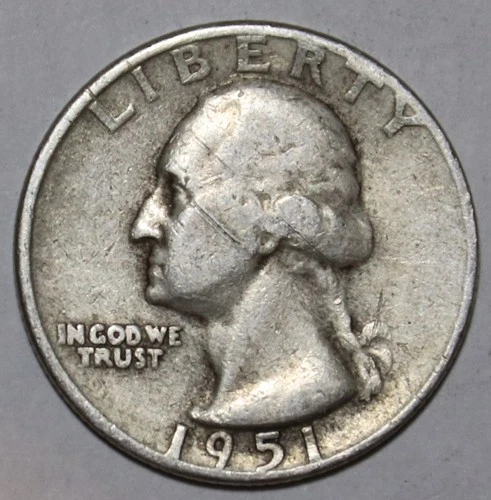 1951-P Washington Silver Quarter - Fine - Details - #1967EA