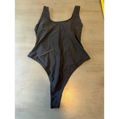Missguided Black Caged Strappy Back One Piece Swimsuit Size US 8 L4226652