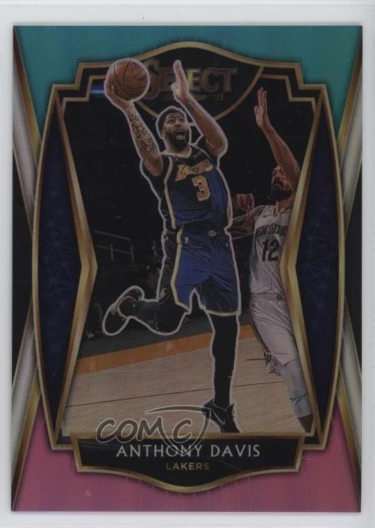 2020 Panini Select Premier Level Teal White Pink Prizm 20/25 Anthony Davis c3w