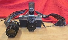 Minolta SRT 200 with 45mm Lens Minolta 20 Flash and Minolta Celtic 135mm Lens