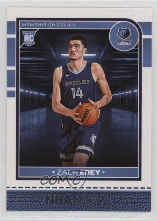 2024-25 Panini NBA Hoops Rookies Zach Edey #239 Rookie RC 16hs