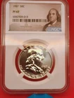 1957 NGC PF67 Franklin Half Dollar 50c US Mint Silver Proof