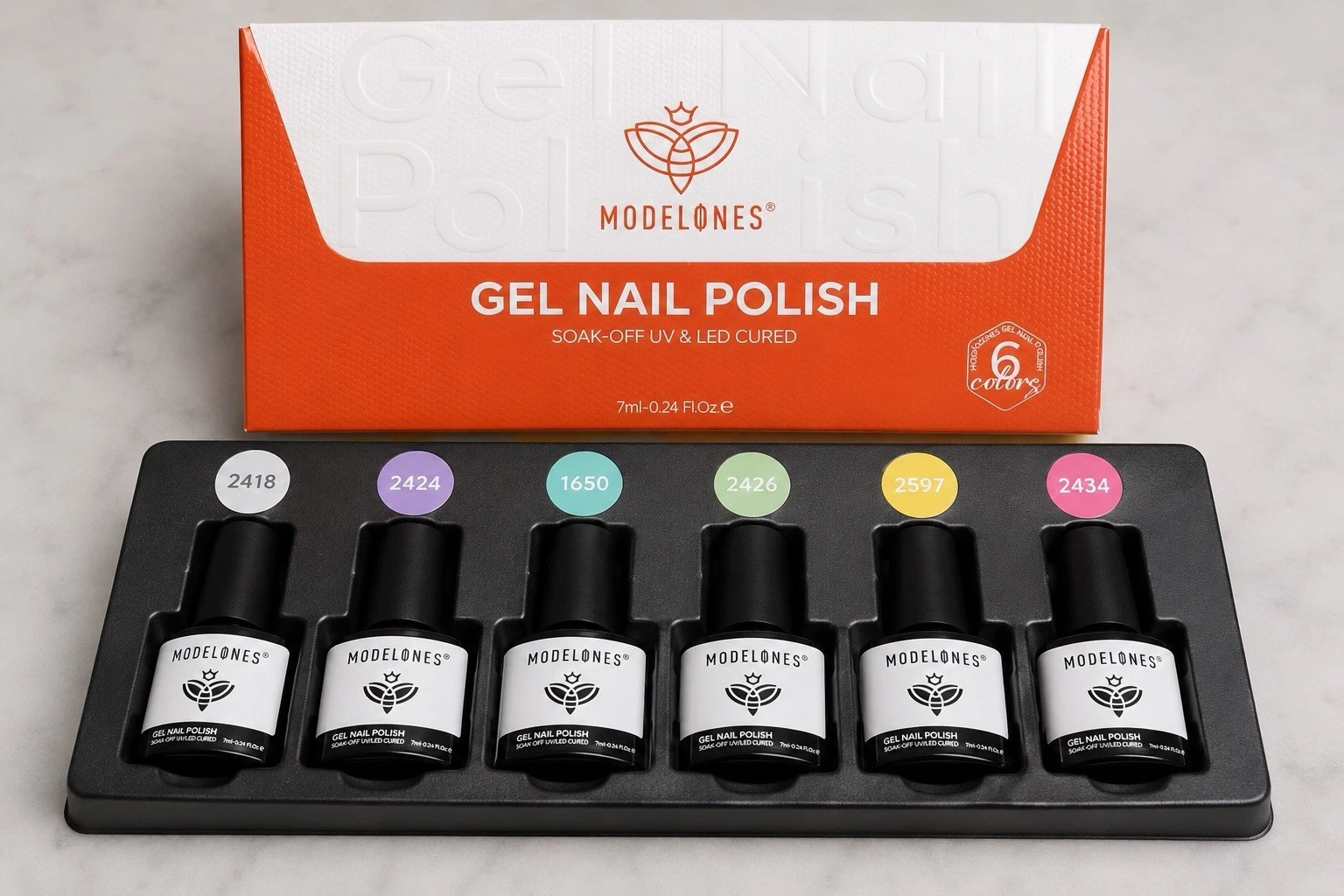 Modelones Gel Nail Polish Set 6 Colors Soak Off UV LED Nail Kit New