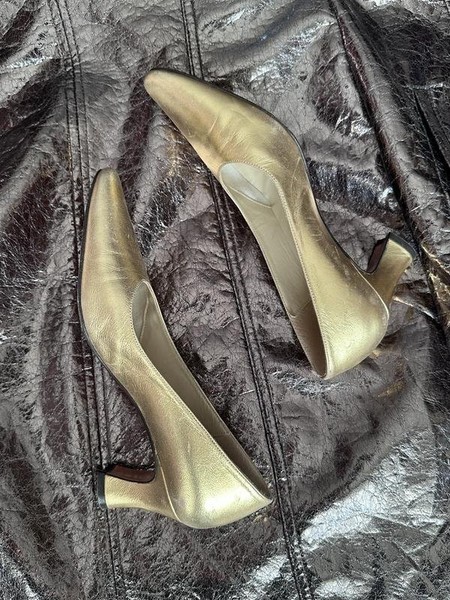 Women Jigsaw Heels Gold 38