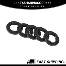 Oil Seal Seal Ring Rotary Shaft Seal Nitrile Rubber 25x41.25x6mm Black 5Pc