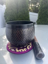 Beautiful hand hammered Tibetan Meditation Yoga Temple  Singing Bowl
