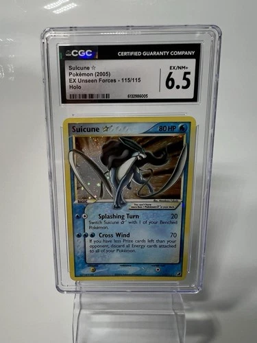 2005 POKEMON EX UNSEEN FORCES GOLD STAR #115 SUICUNE-HOLO CGC 6.5 NM