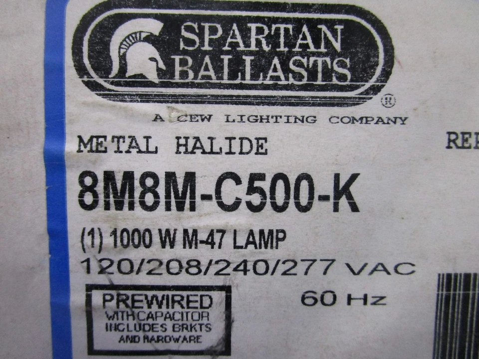 NIB SPARTAN BALLASTS METAL HALIDE TRANSFORMER 8M8M-C500-K 1000W 120/208/240/277V - Image 2 of 4