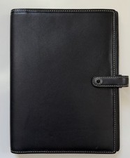 Y2K Coach Black Glove Tanned Leather Agenda Planner Cover