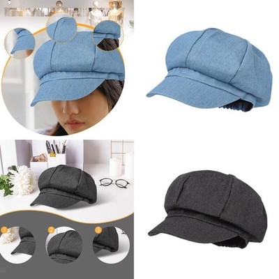 Women Newsboy Cap Fashion Vintage Octagonal Cap für Wanderfahrten