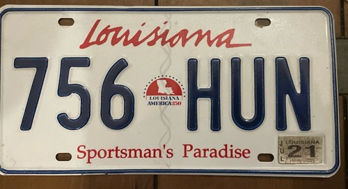 Louisiana AMERICA 250 License Plate