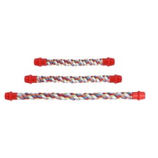 3pcs Colorful Bird Rope Perch Stand: Birdcage Swing Spiral Toys Parrot Climbing