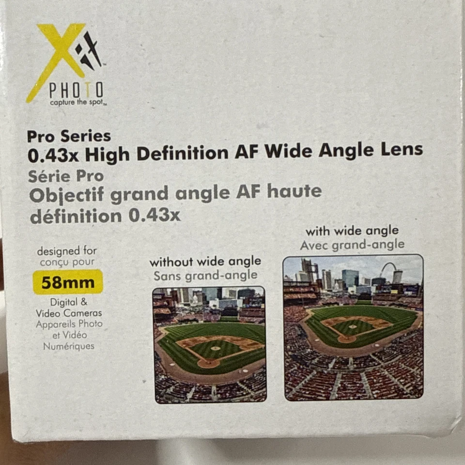 Adaptador macro lente de cámara gran angular profesional Xit Pro 58 mm 0,43x XT58WAB Foto 4 de 4