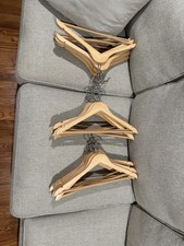 Lot Of 20 Pcs Wooden Hangers Open Box