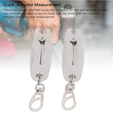 2Pcs Thread Checker Keychain Ti Steel Metric and Imperial Units Portable Thread
