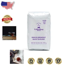 Authentic English Breakfast Loose Leaf Tea 32oz - Full-Bodied, Perfect with Milk