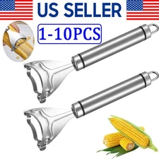 Stainless Steel Corn Cob Peeler Stripper Remover Kitchen Cutter Thresher Tool US