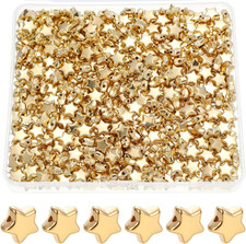 400 Pcs Star Spacer Beads 12 Mm Star Shaped Charm Large Hole Loose Beads for ...