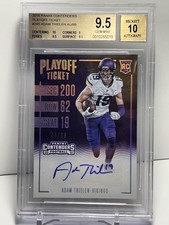 2016 Panini Contenders Adam Thielen PLAYOFF ROOKIE TICKET /99 Auto #245 BGS 9.5
