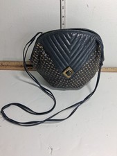 Sharif Vintage Made in USA Stylish Shoulder Bag Leather Soft Weave Look TD42D