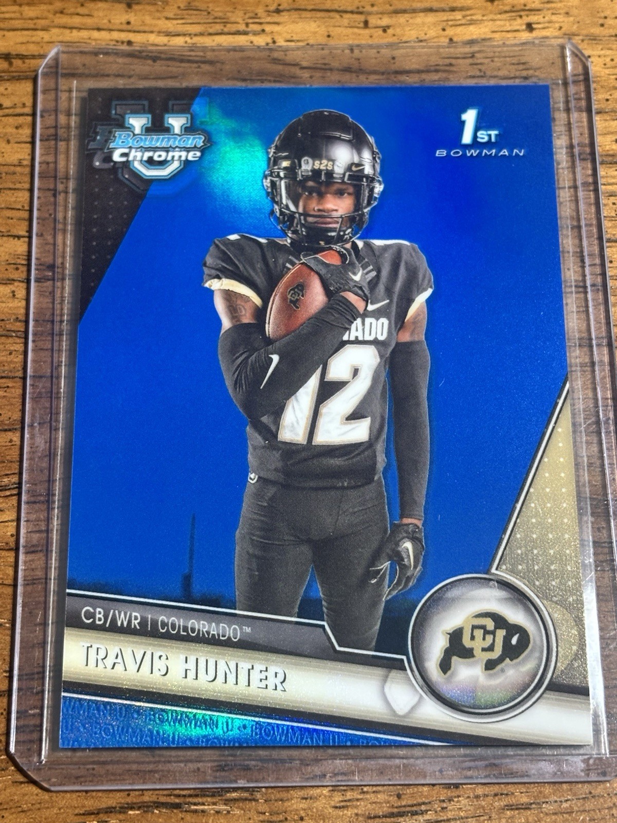 2023 Bowman University Chrome Travis Hunter #36 Blue Refractor /199 1st Rookie